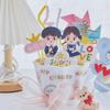 Día del Niño Decoración Feliz Pastel Pegamento Suave Helado Niños y Niñas Cumpleaños Abrazo Cubeta Copa de Ensueño Plug-in de Oso