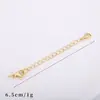 Broche de pulsera bañado en cobre 18k cadena de corazón cadena de extensión de gota de agua collar cadena de extensión de broche de langosta cadena de cola accesorios de joyería DIY