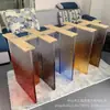 Patas de Mesa de Acrílico Transparente de Lujo Ligero Partición en Forma de T Tablero Grueso Pulido y Cortado Mesa de Comedor Mesa de Isla Fabricante Patas de Mesa Personalizadas