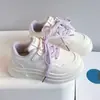 Tênis Brancos Novos para Crianças Maiores, Sapatos Esportivos Casuais Infantis para Meninas, Tênis Casuais Brancos para Estudantes Meninas 2026 para Primavera