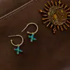 Brincos de Argola em Forma de C com Agulha de Prata Banhados a Ouro Real 18K Luxo Acessível Brincos Simples Elegantes Brincos Versáteis da Moda Personalizados