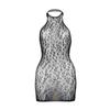 Ropa Interior Sexy Europa y América Transfronterizo Sexy Red para Colgar en el Cuello Tejido Jacquard Malla Transparente con Tiras Falda de Cadera Mono G009