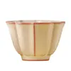Taza de Té Esmalte de Grasa Beige Horno Ru Taza de Cata de Cerámica Taza para Beber Té Juego de Té Kung Fu Taza de Maestro Taza de Té Personal