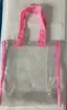 Bolsa de mano de PVC transparente con puntos, bolsa de compras impermeable, para natación, playa, mochila transparente, bolsa para examen de ingreso a la preparatoria, bolsa de estudio