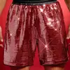 2026 Verano Nuevo Comercio Exterior Brillantes Pantalones de Rendimiento para Hombre Transfronterizos Talla Europea Moda Street Dance Pantalones Cortos para Hombre