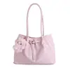 Bolsa tote grande e simples para o dia a dia, nova moda 2026 com acabamento fosco, estilo elegante e casual, bolsa de ombro para usar sob o braço