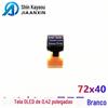 Tela Display Oled 0,42 polegadas Branco 72*40 Matriz de Pontos Ângulo de Visão Completo Baixo Consumo de Energia Caractere Branco Tela Oled