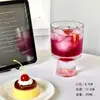 Vidrio con Patrón de Piedra Preciosa de Gama Alta con Vista a la Montaña, Vaso Alto de Cerveza de Lujo Ligero de Gama Alta, Taza Creativa para Bebidas y Café, Vaso para Jugos
