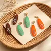 ZA Estilo Europeo y Americano Transfronterizo Geométrico Personalidad Color Dopamina Colgante Pendientes Exquisito con Abalorios de Pedrería Pendiente Estilo Pequeño Nicho