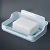 Porta jabón de pared, sin taladro, con drenaje de agua, modelo nuevo para uso doméstico, estante para jabón de baño, caja y estante para jabón estilo lujo ligero