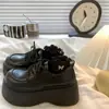 Zapatos de Cuero Gruesos de Suela Gruesa para Dedo Gordo Pequeño Songgao para Mujer 2026 Otoño Nueva Llegada Estilo Retro Japonés Británico Aumentadores de Altura Zapatos JK Individuales
