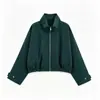 Chaqueta de aviador a cuadros de moda versátil estilo europeo y americano, nuevo top casual holgado adelgazante plisado de otoño