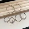 Brincos Argola Redondos Agulha de Prata Brilhantes, Estilo Minimalista, Simples e Modernos, Versáteis para o Dia a Dia, Luxo Leve, Brincos de Alta Qualidade