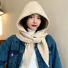 Sombrero y Bufanda de Nuevo Estilo Coreano Todo en Uno Gorro de Punto Cálido para Mujer Protección para los Oídos de Invierno Pasamontañas para Hombre Sombrero de Lana