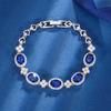 Joias Zhuang Sheng Retrô Europeu e Americano Corindo Artificial Luxo Leve Pulseira Totalmente cravejada Pulseira Vintage Feminina Atacado Pedra Principal 6*8