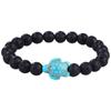 Pulseras de Pareja de Cuentas de Piedra Natural Populares de Amazon, Pulseras Elásticas de Turquesa Transfronterizas Europeas y Americanas, Joyería para Hombre y Mujer