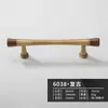 Novas Maçanetas de Madeira de Nogueira Estilo Chinês para Portas de Guarda-Roupa e Armários, Maçanetas Redondas Pequenas de Latão para Gavetas, Estilo Francês Bronze Antigo