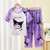 Pijamas Infantis 2026 para Meninos e Meninas, Calça Longa e Manga Curta de Verão, para Crianças Maiores e Meninas Pequenas, Conjuntos de Casa com Ar Condicionado Atacado