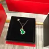 Collar Trébol de Cuatro Hojas de Van Gogh V-Oro Versión de Alta Gama Chapado en Oro de 18 Quilates Pétalos Trébol de Cuatro Hojas Diamante Completo Versátil Diseño Simple Venta Directa del Fabricante