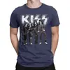 Talla europea transfronterizaCamiseta gráfica de banda clásica top KISS camiseta de hombre negro azul gris
