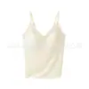 Camisola Simple de Encaje de Seda de Hielo con Diseño de Diamante de 10A con Sujetador de Copa Fija para Mujer