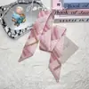 Bufanda de Seda Estilo Coreano Nueva, Cuadros Coloridos de Doble Cara, Bufanda Decorativa Versátil para Bolso/Corbata, Bufanda Souvenir, Cinta de Vino