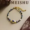 Collar de Lapis Lázuli con Cuentas de Estilo Bohemio Simple y Elegante, Lujo Ligero, Nicho, Gama Alta, Cadena Versátil para la Clavícula