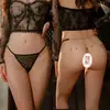 Exportação Transfronteiriça Europeia e Americana Roupa Íntima Sexy Transparente com Abertura no Gancho Corrente de Borla Feminina Fio Dental Quente Sem Tirar F292