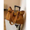 Bolsa Tote Grande de Ombro Feminina Estilo Japonês Nova Coleção Primavera 2026 Bolsa de Mão de Lona Simples e Elegante