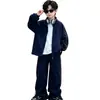 Conjunto Deportivo para Niños 2026 Nuevo Estilo Atuendo Elegante Primavera/Otoño para Niños Medianos y Grandes Chaqueta Casual Chic Conjunto de Dos Piezas