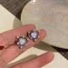 Pendientes Coreanos de Piedra Ojo de Gato Amor Lujo Ligero de Alta Gama de Moda