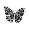 Anillo de mariposa con apertura en plata de ley 925 para mujer, diseño retro de nicho, estilo frío, venta al por mayor