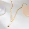 Joyería de Moda Transfronteriza Europea y Americana Playa Aleación Concha Estrella de Mar Vieira Colgante Collar de Múltiples Capas para Mujer