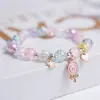 2020 nova versão coreana de pulseira simples de contas de cristal com baleia pequena e pipoca, joia para presente de estudante feminina, atacado de fabricantes