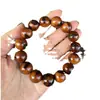 Pulseira de Madeira Raio Material Antigo Pulseira de Madeira Jujuba Transferência Lucful Acessórios para Terço Pulseira de Contas Reais de Buda Masculina Pulseira de Brincadeira Cultural
