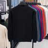 Hengyuanxiang Original Tricô de Lã Gola Alta Meia Masculino Camada Base Térmica Tricô de Lã Pura Tricô de Cor Lisa Top