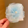 Color Super Vacaciones de Primavera Estilo Hada Flor Grande Pasador de Pelo Red de Pelo Atmósfera Pin Lateral Accesorios para el Cabello de Viaje