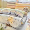 Juego de Cama de Cuatro Piezas Cepillado Clase A, Juego de Tres Piezas para Dormitorio de Estudiante Individual de Invierno, Funda de Edredón Estilo Ins, Ropa de Cama de Dibujos Animados