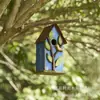 Jardín de Nido de Pájaro Diseño de Patio Paisaje al Aire Libre Balcón de Madera Maciza Decoración de Jardinería Adornos Casa de Pájaros Simulada Nido de Pájaro