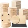 Directo de fábrica posavasos de madera maciza con letras de logo cuadrados redondos de corazón posavasos de madera tazas de madera para el hogar