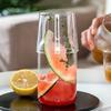 Tetera para una persona con taza individual, simple, de vidrio de borosilicato alto, resistente al calor, juego de una tetera y una taza, taza para bebidas y leche