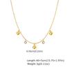 Collar Versátil Estilo Ins para Mujer Cadena Plana de Acero Inoxidable Cruz Zirconia Estrella de Cinco Puntas Forma de Corazón Collar Nc-2147
