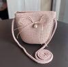 Bolsa de Palha Infantil de Verão Estilo Pastoral para Mulheres com Boa Aparência, Flores de Borboleta da Moda, Bolsa de Praia para Férias à Beira-Mar Atacado
