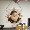 Pingente de Sol de Floco de Neve de Natal Pintura Diamante de Natal Ornamento Acrílico em Forma de Floco de Neve S