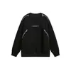Diseño de cremallera metálica, top moderno y versátil, elegante y genial, perfecto para otoño, estilo casual y de alta costura, sudadera de manga larga para hombre, tela pesada americana