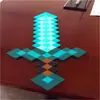 Espada Modelo de Minecraft Espada Mi Mundo Accesorios de Animación Espada de Espuma Espada Mosaico Modelo de Hacha