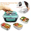 Fiambrera portátil a prueba de fugas para coche o casa, calentador de comida rápida, caja de comida calefactable