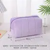 Bolsa de Cosméticos de Felpa, Bolsa de Almacenamiento de Artículos de Tocador de Gran Capacidad, Bolsa Pequeña de Cosméticos, Bolsa Portátil de Almacenamiento de Maquillaje para Viajes, Neceser