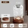 Quemador de incienso de áloe madera estilo chino, adorno de aromaterapia de vidrio, lámpara de vela con pantalla, fragmentos de madera natural, lámpara de aromaterapia para el hogar y ceremonia del té
