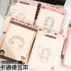 Bloc de Notas con Pinza Yu Niña Pequeña A5, No Adhesivo, Papel Grueso de 100g, Alto Valor Estético, Bloc de Notas Desgarrable